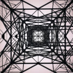 Black electrical tower